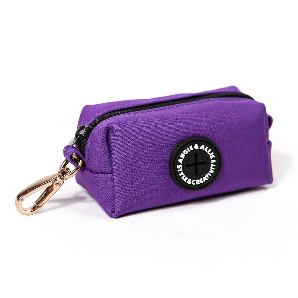100% Cotton Dog Poop Bag Holder Gold Purple Tornado side