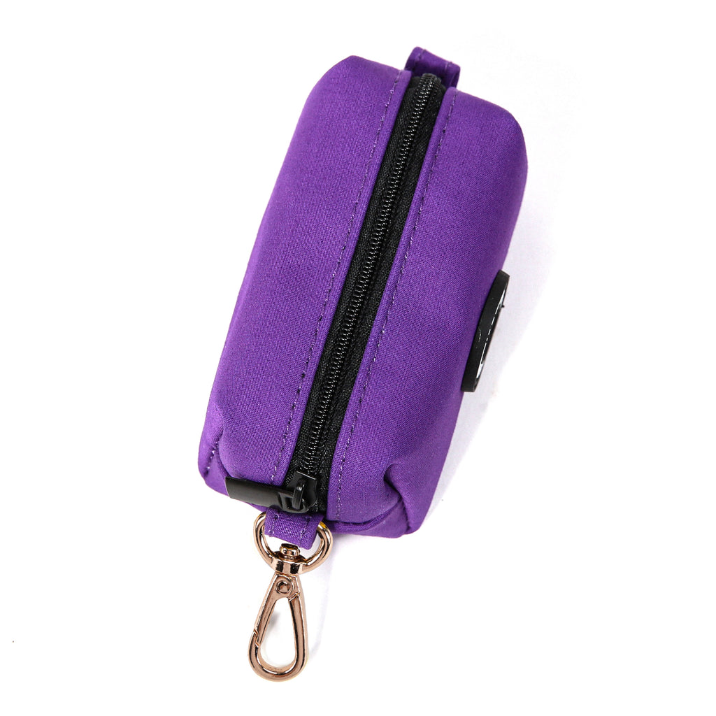 100% Cotton Dog Poop Bag Holder Gold Purple Tornado top