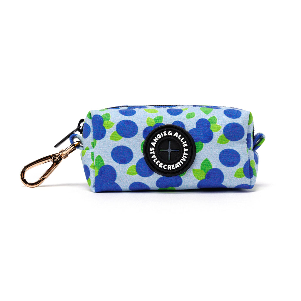 100% Cotton Dog Poop Bag Holder Gold Blueberry main