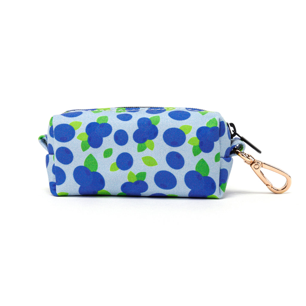 100% Cotton Dog Poop Bag Holder Gold Blueberry back