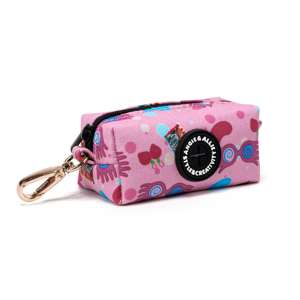 100% Cotton Dog Poop Bag Holder Gold luna lovegood side