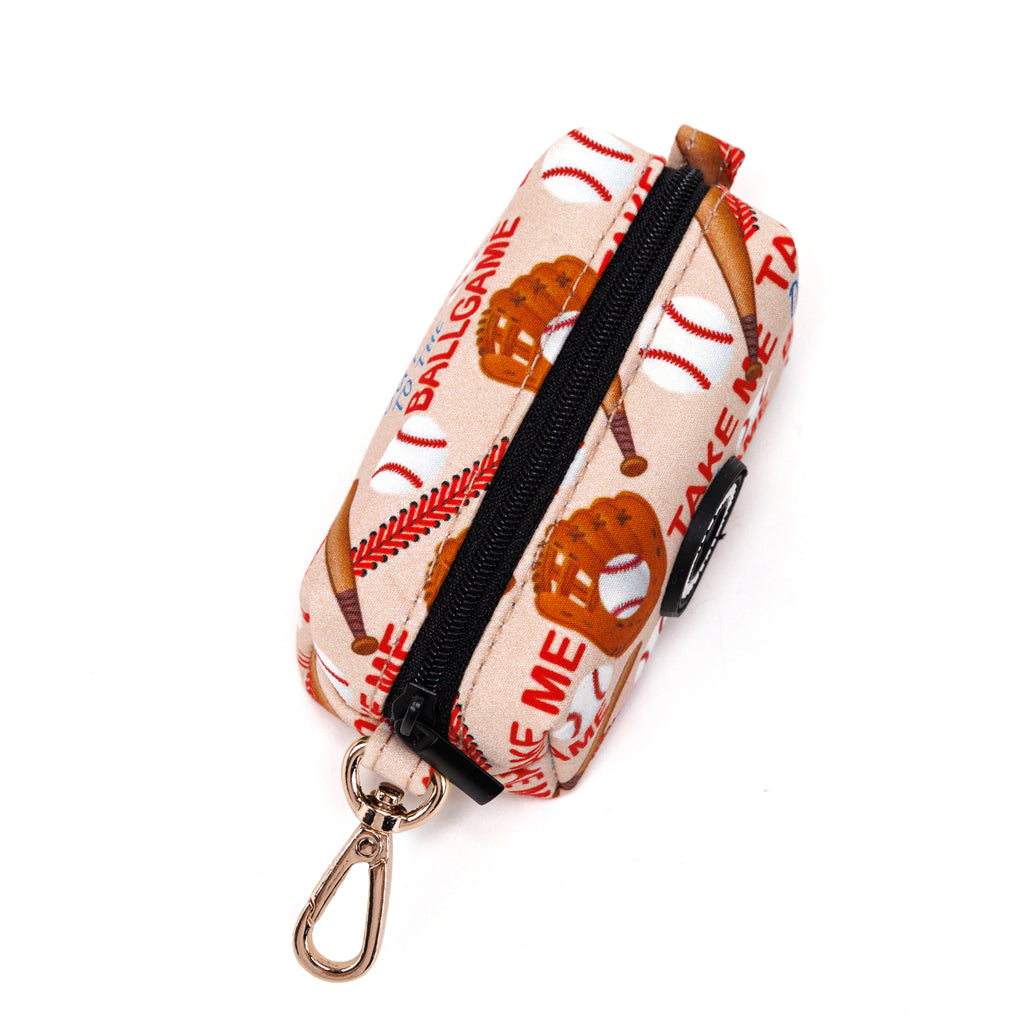 100% Cotton Dog Poop Bag Holder Gold Baseball top