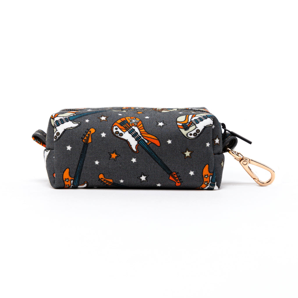 100% Cotton Dog Poop Bag Holder Gold Guitar back