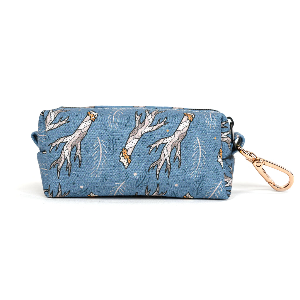 100% Cotton Dog Poop Bag Holder Gold Lumber Jack back