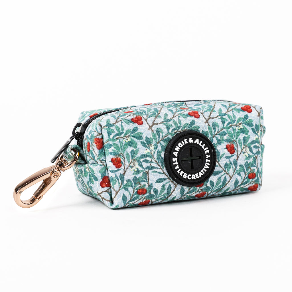 100% Cotton Dog Poop Bag Holder Gold Arbutus side