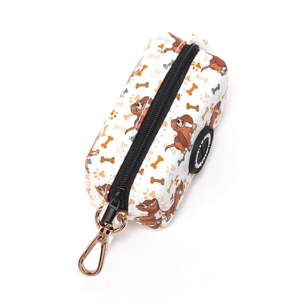 100% Cotton Dog Poop Bag Holder Gold Disney Fox and the Hound top