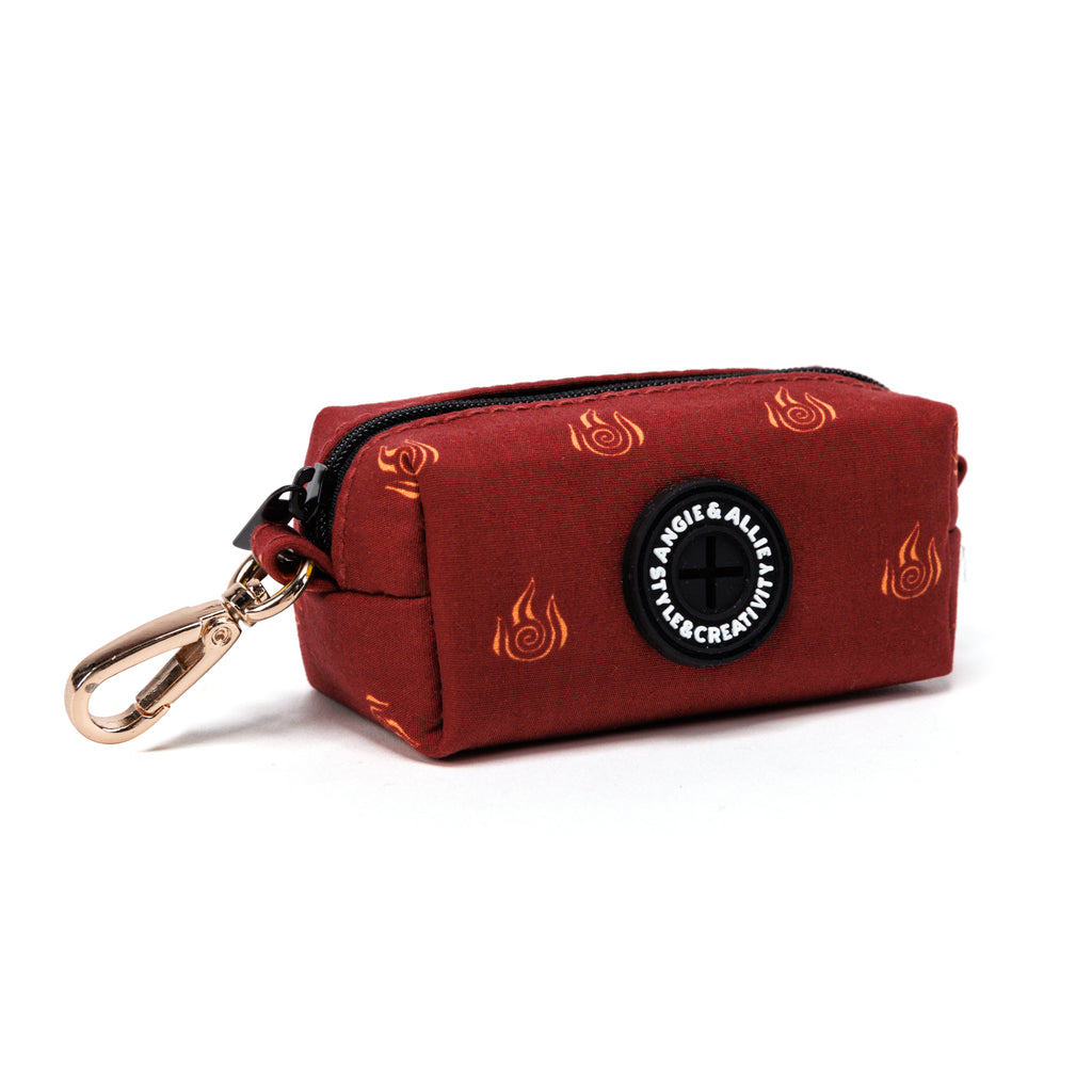 100% Cotton Dog Poop Bag Holder Gold Avatar Fire Nation side