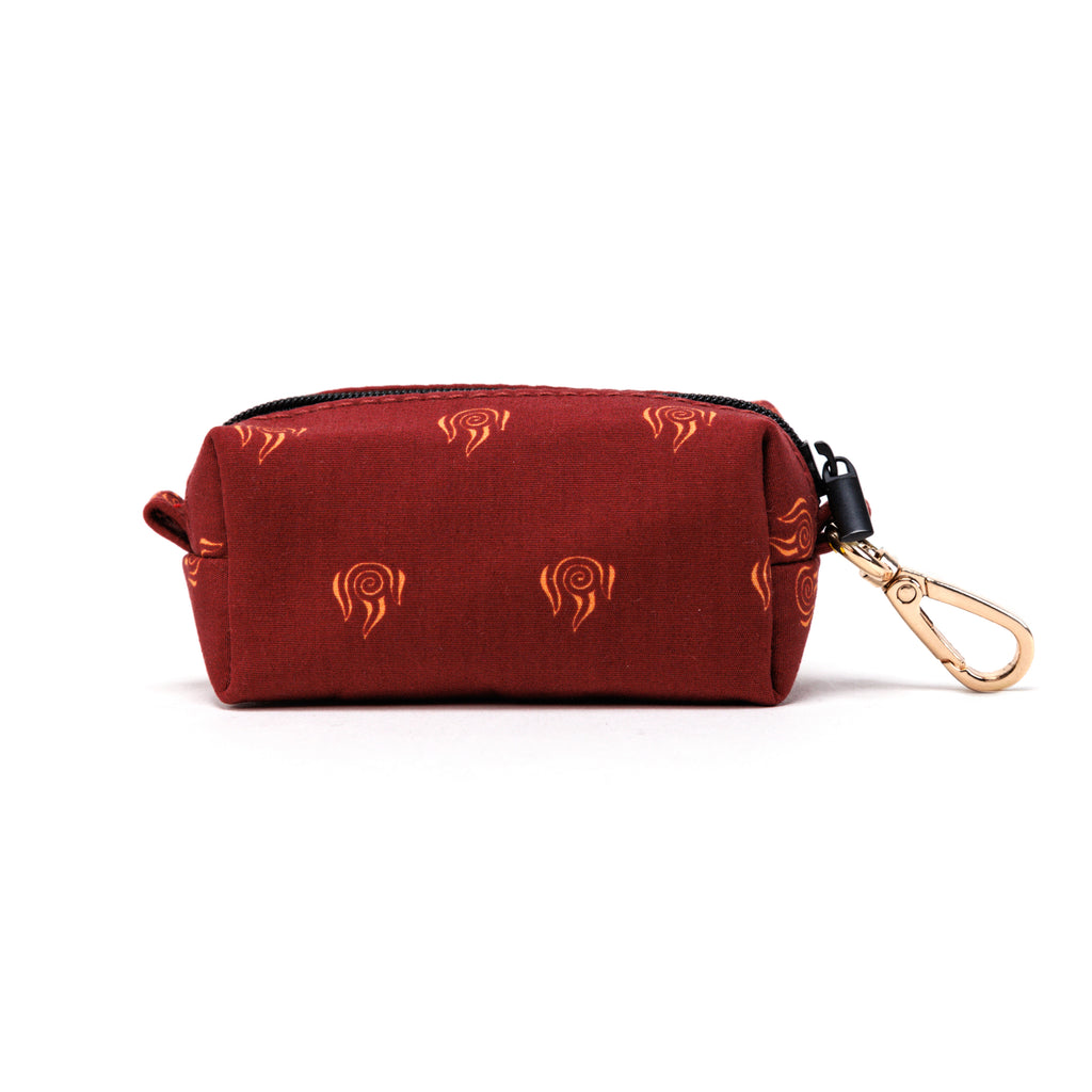 100% Cotton Dog Poop Bag Holder Gold Avatar Fire Nation back