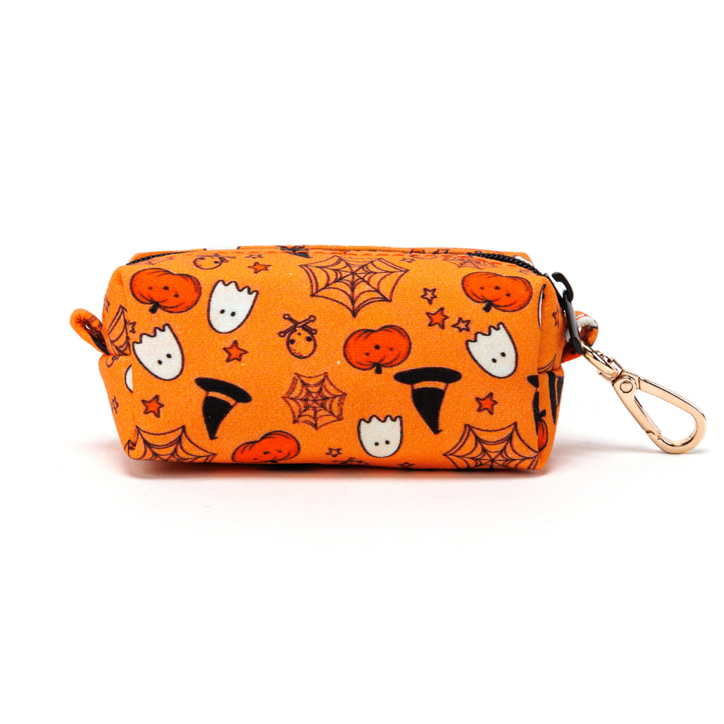 100% Cotton Dog Poop Bag Holder Gold Magic Halloween back