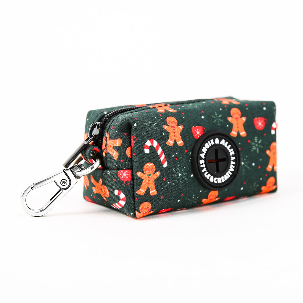 100% Cotton Dog Poop Bag Holder Silver Wishes Bear side