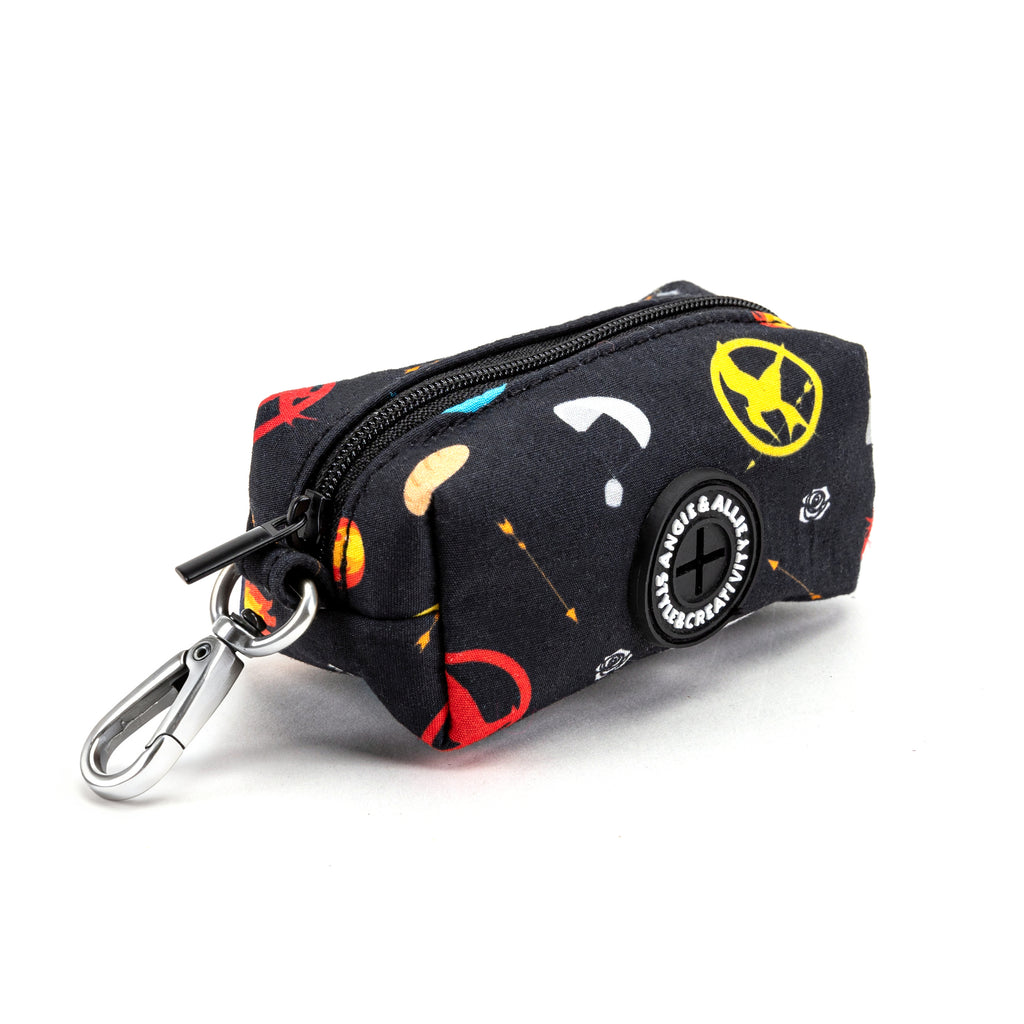 100% Cotton Dog Poop Bag Holder Silver  Hunger games side