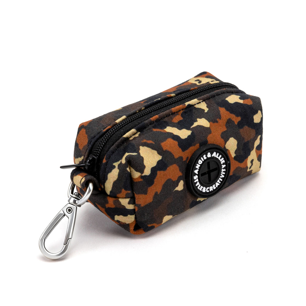 100% Cotton Dog Poop Bag Holder Silver  Camo side
