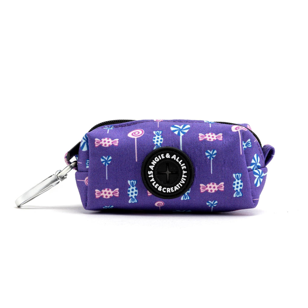 Pink and Purple Cotton Dog Poop Bag Holder  Lollipop main