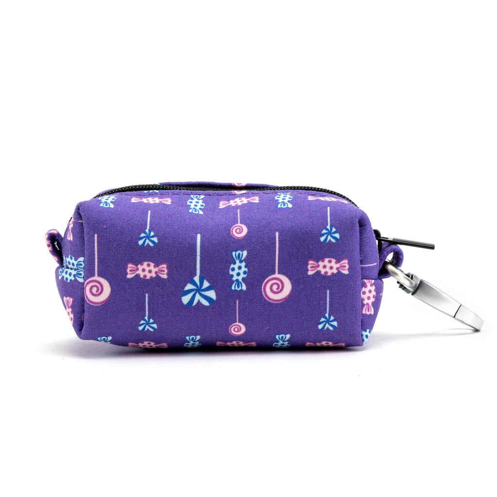 Pink and Purple Cotton Dog Poop Bag Holder  Lollipop  back