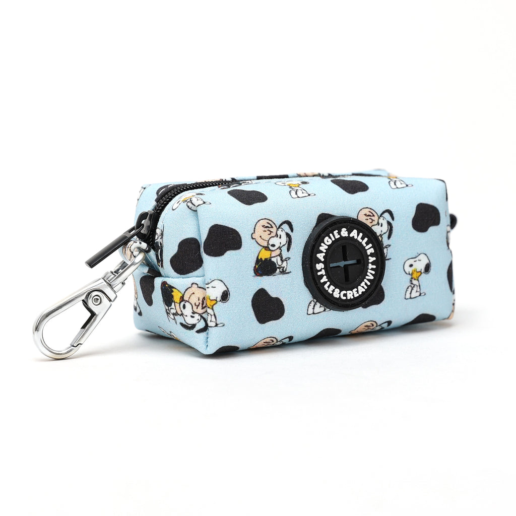 Snoopy Dog Poop Bag Holder Organic Cotton & Silver side