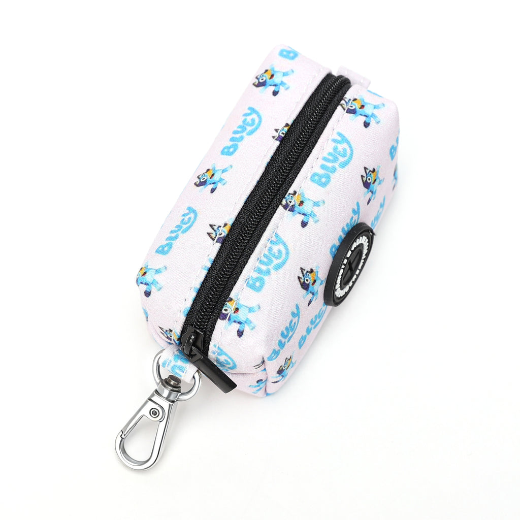 100% Cotton Dog Poop Bag Holder Silver  Bluey top