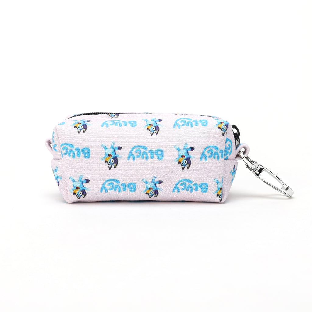 100% Cotton Dog Poop Bag Holder Silver  Bluey back