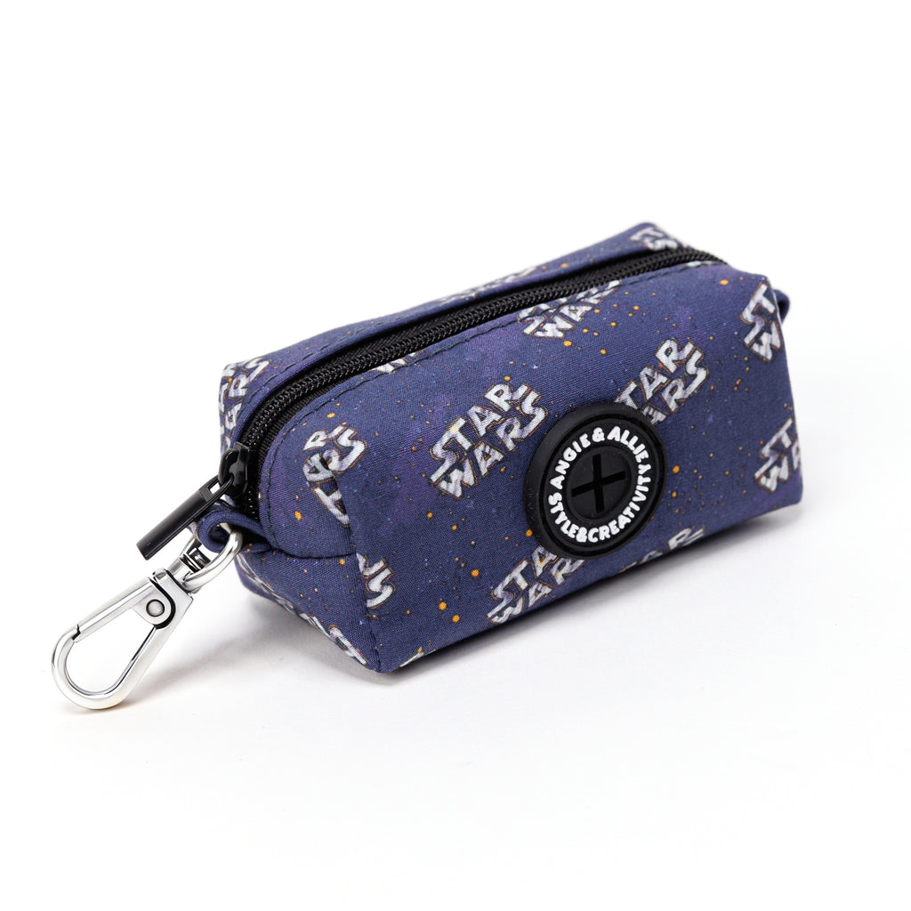 100% Cotton Dog Poop Bag Holder Silver Star Wars side