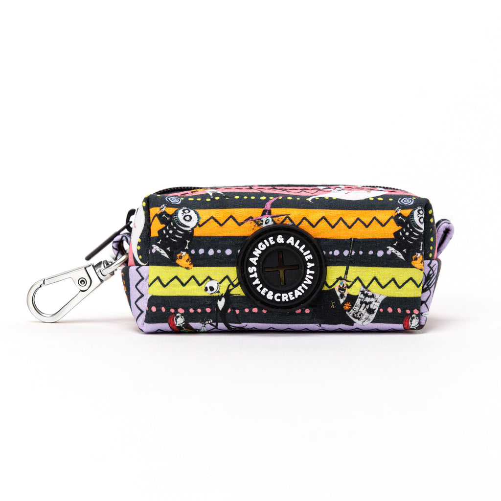 100% Cotton Dog Poop Bag Holder Silver  The nightmare before Christmas main