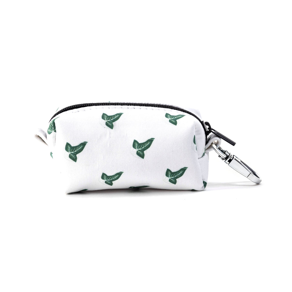 100% Cotton Dog Poop Bag Holder Silver  Elven Leaf  LOTR back