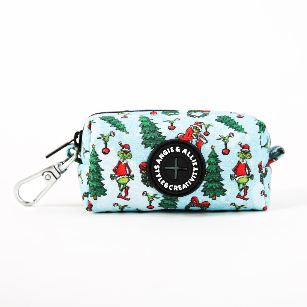 Grinch Poop Bag Holder Silver Hardware And Organic Cotton main