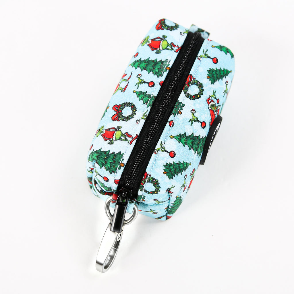 Grinch Poop Bag Holder Silver Hardware And Organic Cotton top