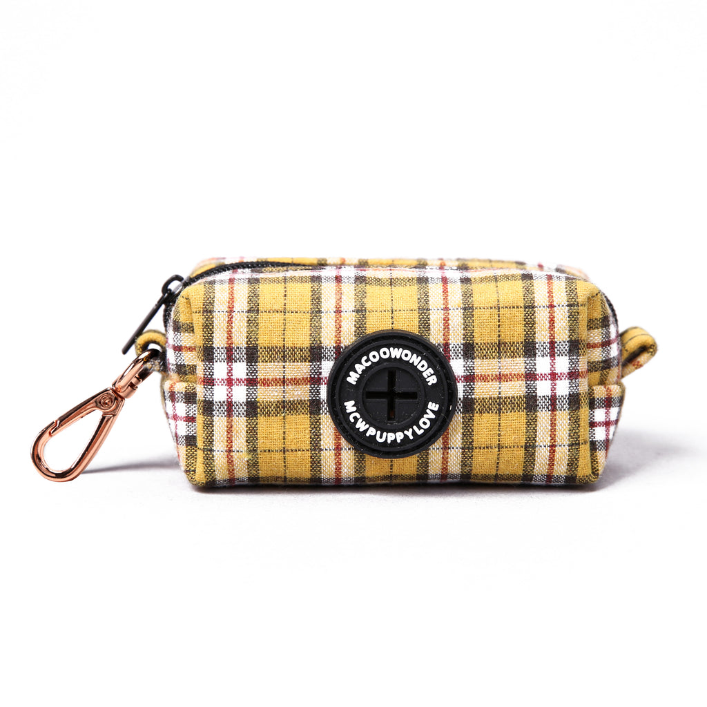 100% Cotton Dog Poop Bag Holder  MacPherson Hunting Yellow main