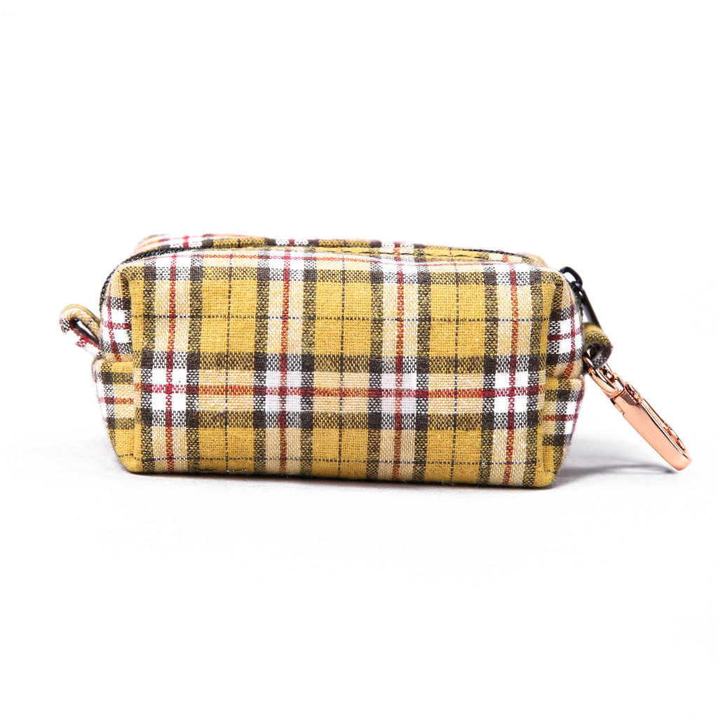 100% Cotton Dog Poop Bag Holder  MacPherson Hunting Yellow back