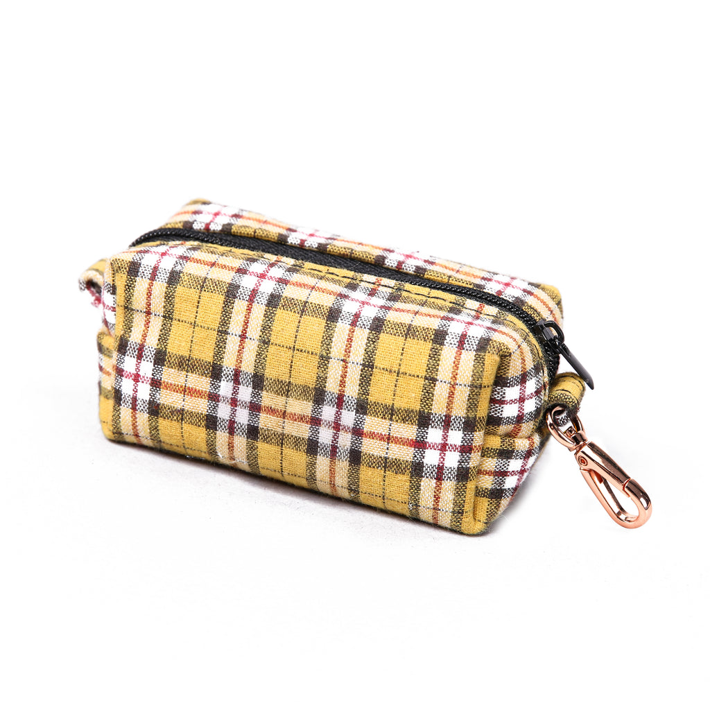 100% Cotton Dog Poop Bag Holder  MacPherson Hunting Yellow side