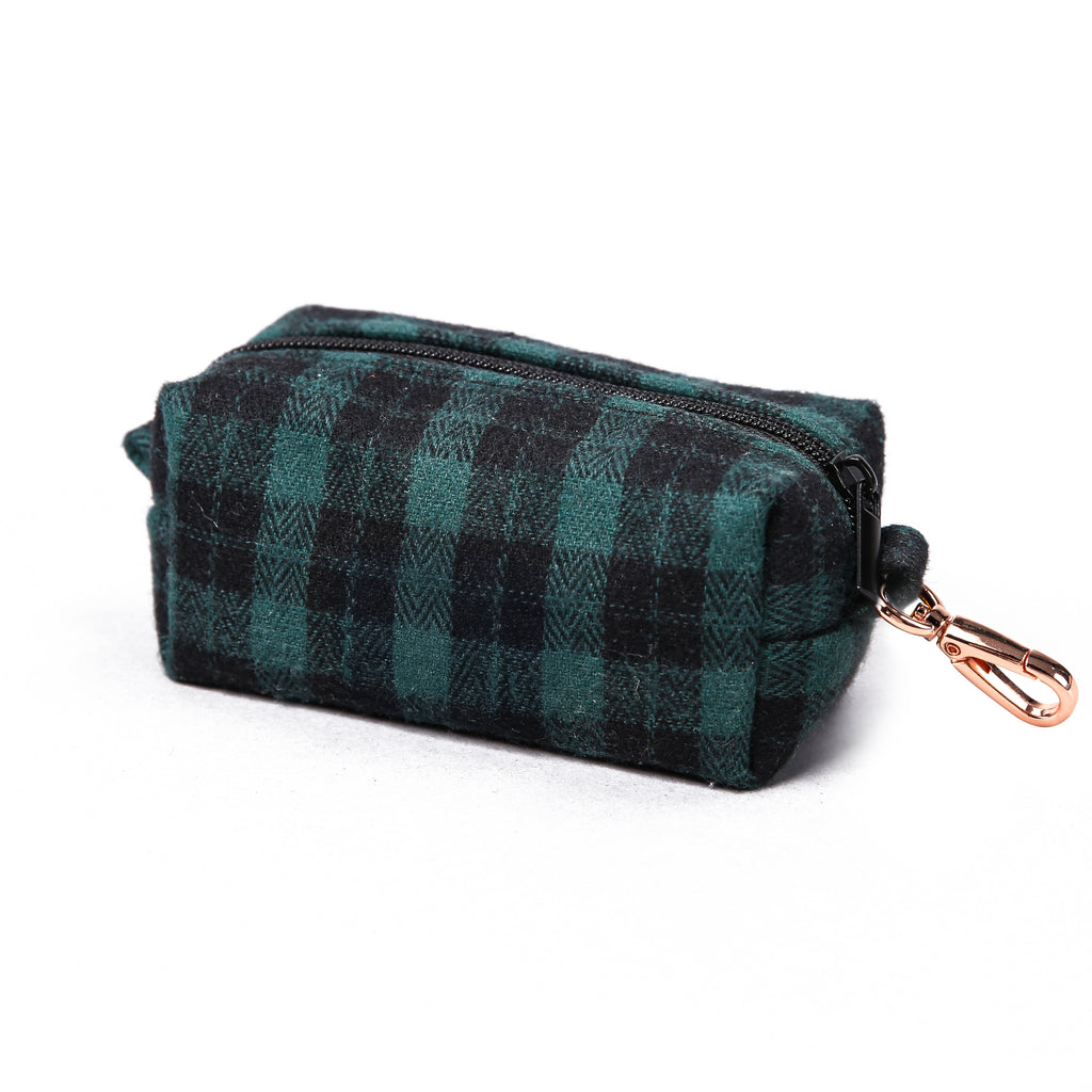 100% Cotton Dog Poop Bag Holder  Black Watch Army side