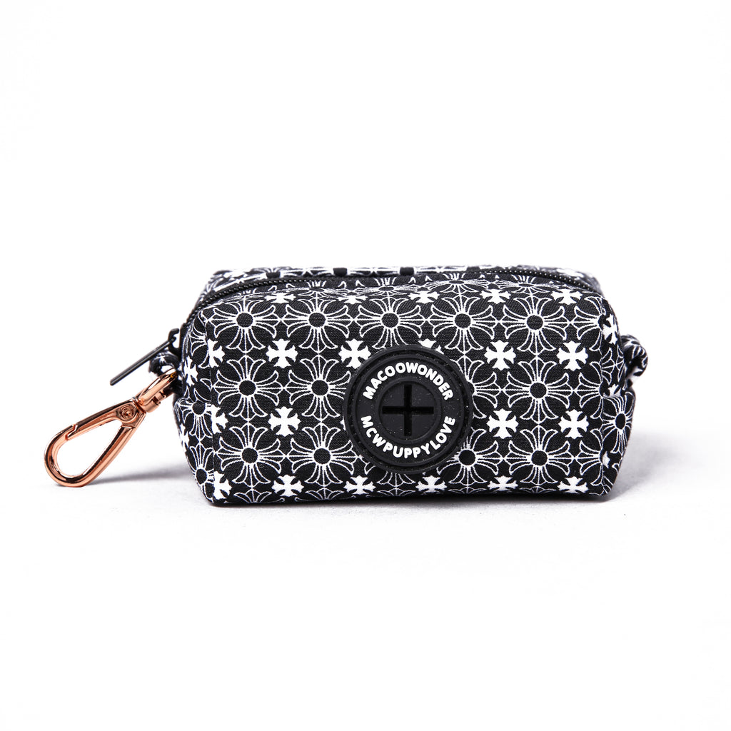 100% Cotton Dog Poop Bag Holder - Chrome Hearts Black main
