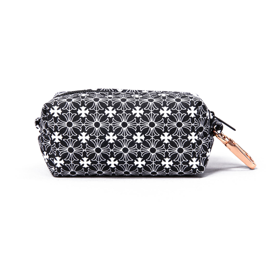 100% Cotton Dog Poop Bag Holder - Chrome Hearts Black back