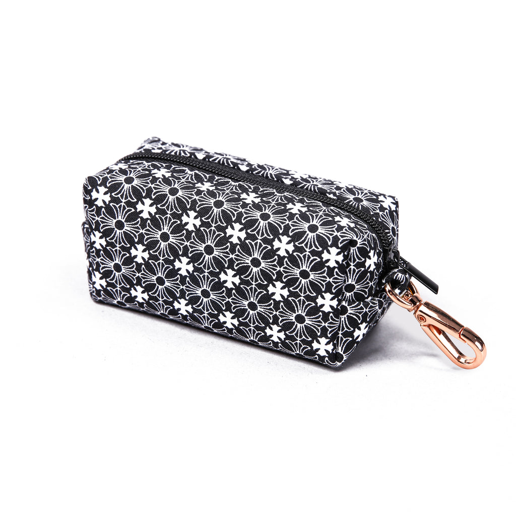 100% Cotton Dog Poop Bag Holder - Chrome Hearts Black side