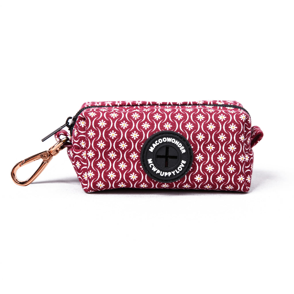 100% Cotton Dog Poop Bag Holder  Heritage Red main