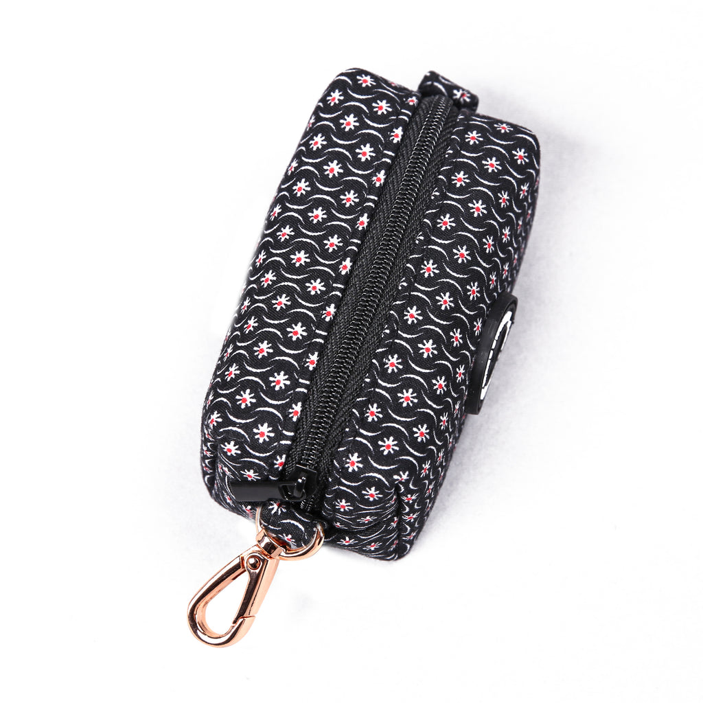 100% Cotton Dog Poop Bag Holder  Heritage Black top