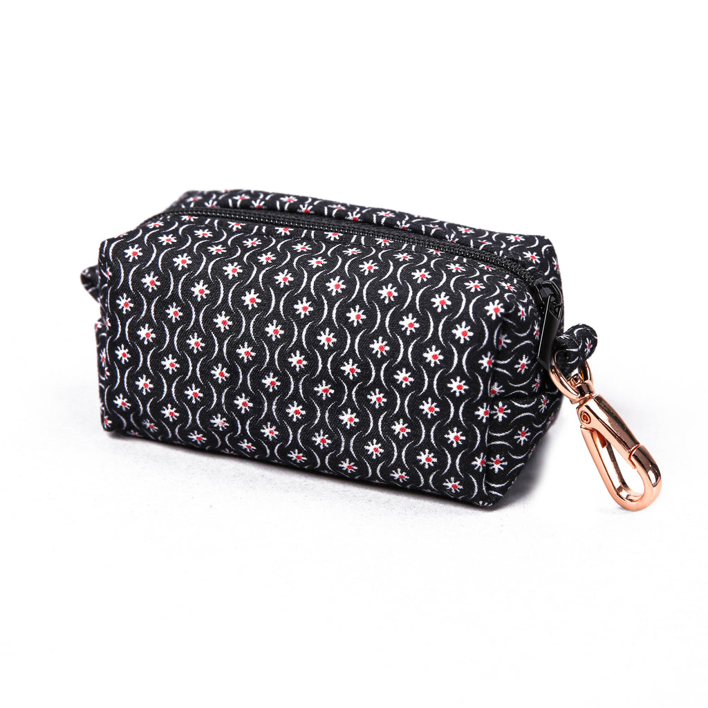100% Cotton Dog Poop Bag Holder  Heritage Black side