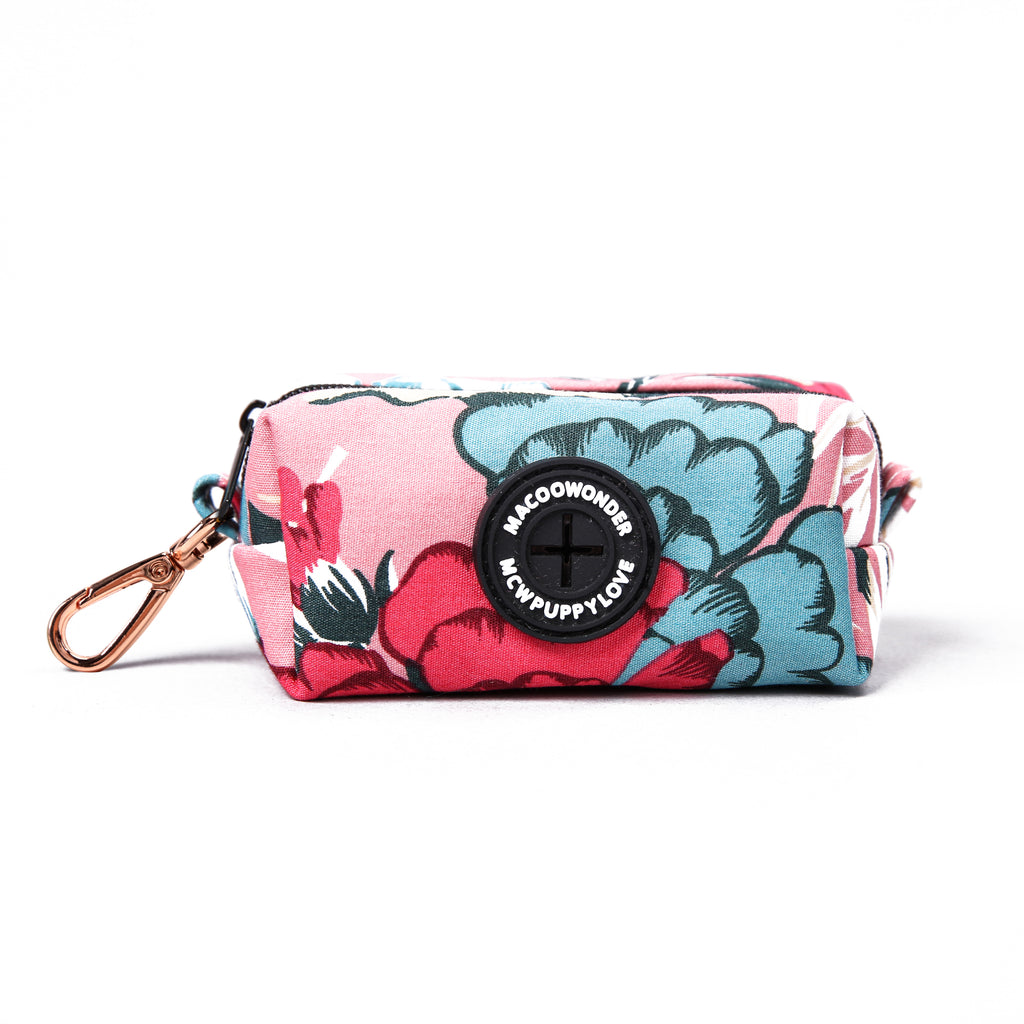100% Cotton Dog Poop Bag Holder  Romantic Rose main