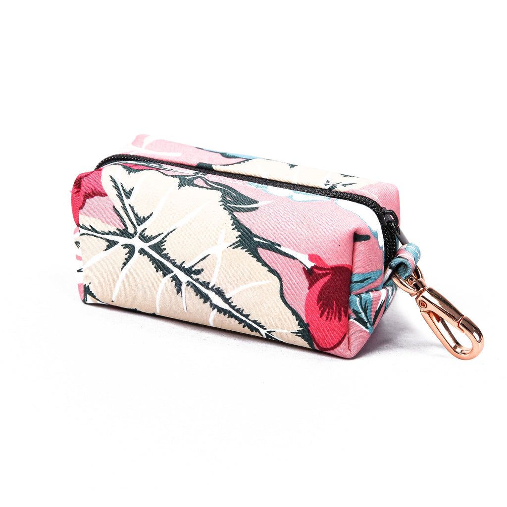 100% Cotton Dog Poop Bag Holder  Romantic Rose side