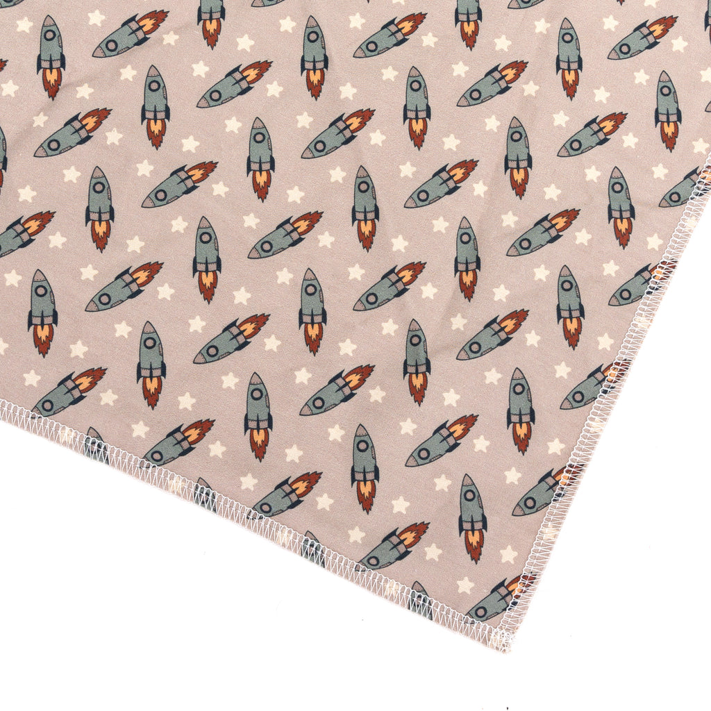 Retro Rocket Dog Bandana (Reversible) Organic Cotton DETAIL