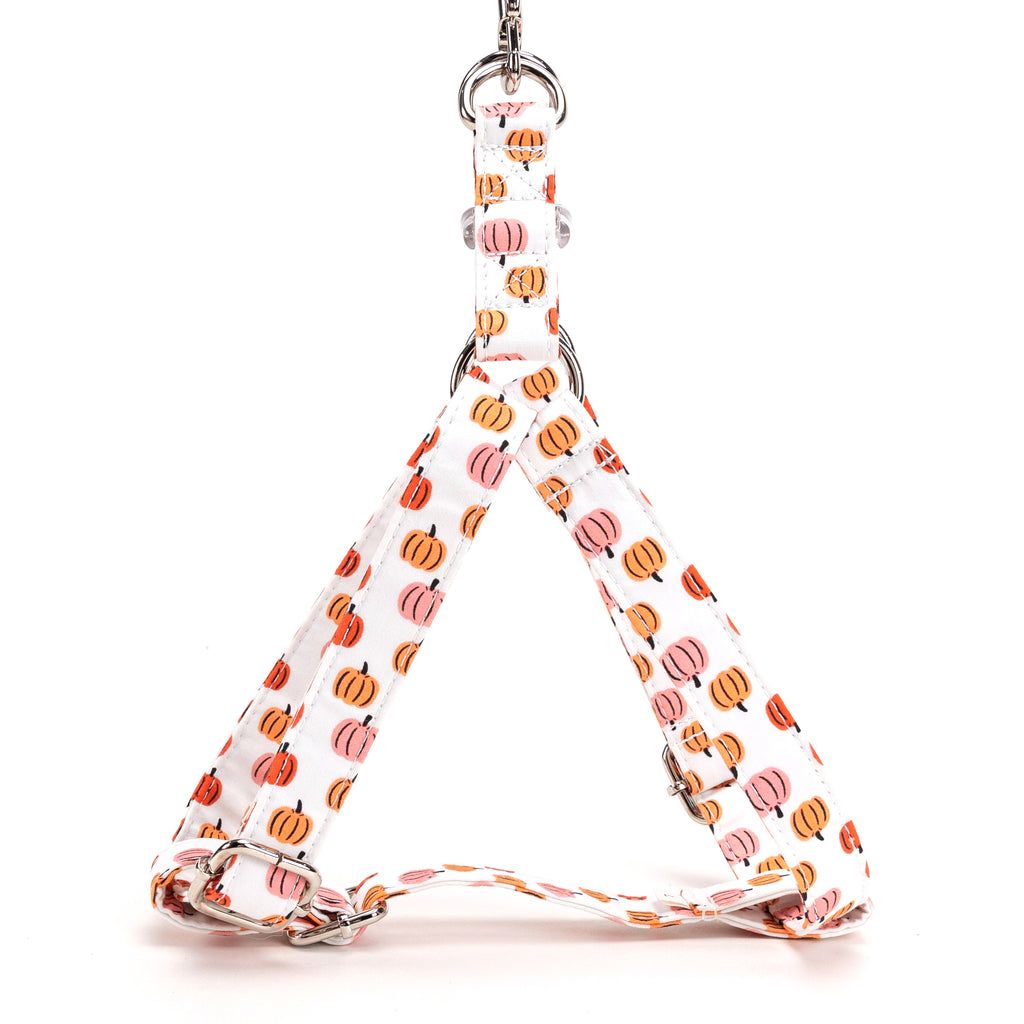 100% Cotton Adjustable Step In Dog Harness Love Halloween side