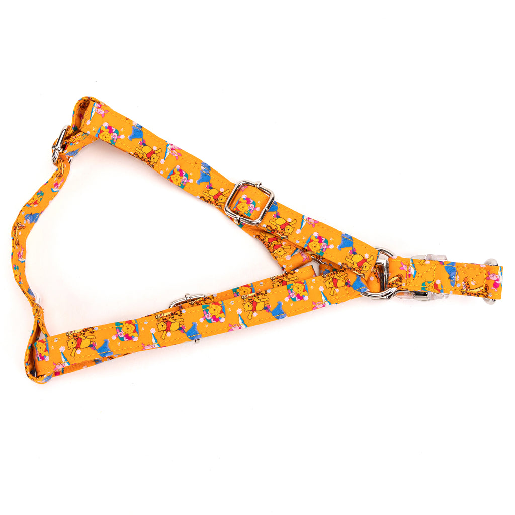 Winnie the Pooh Adjustable Step In Dog Harness Organic folded