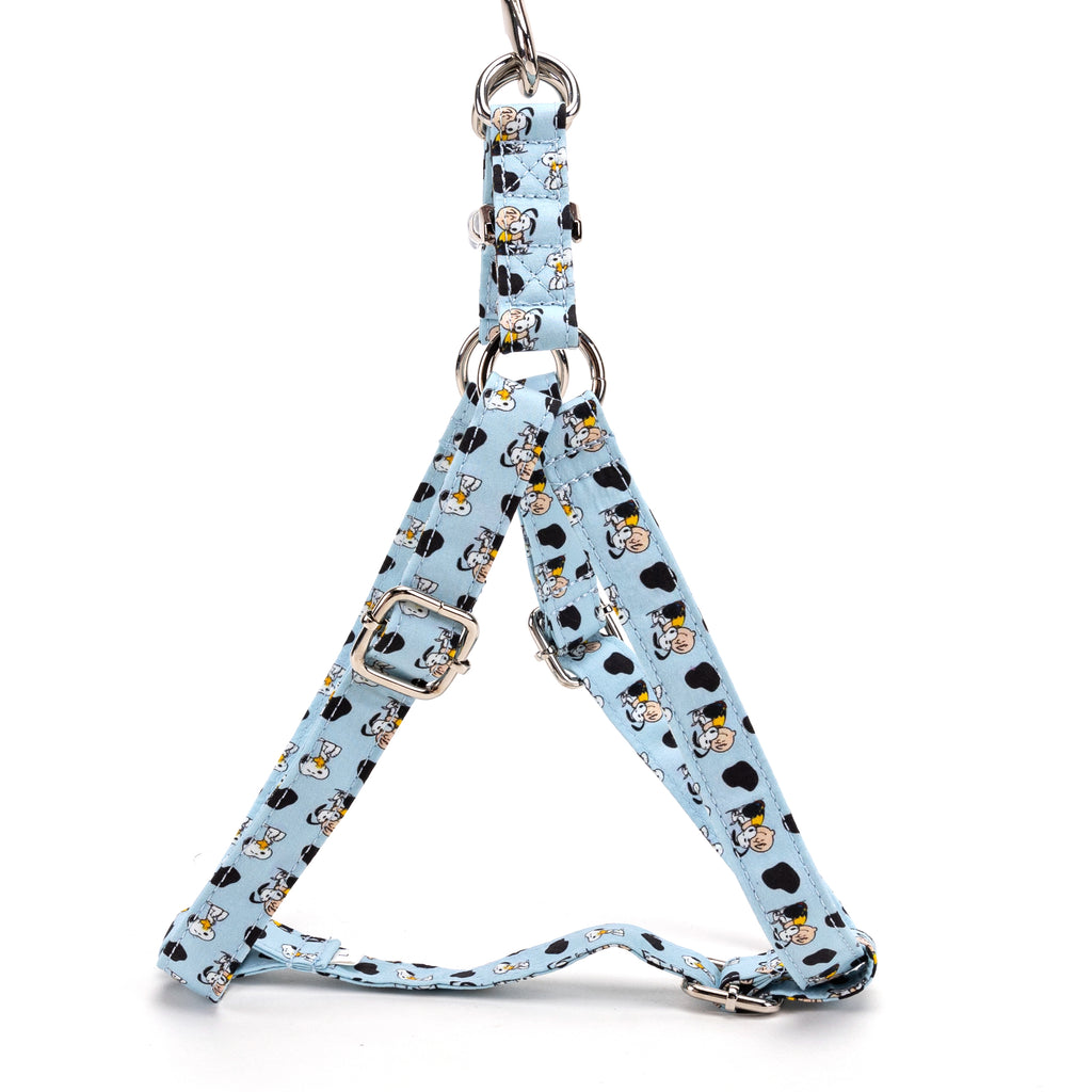 Snoopy Step In Dog Harness Adjustable With Silver Hardware side