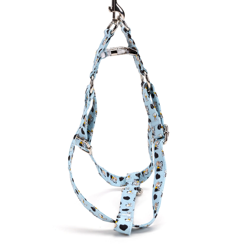 Snoopy Step In Dog Harness Adjustable With Silver Hardware top