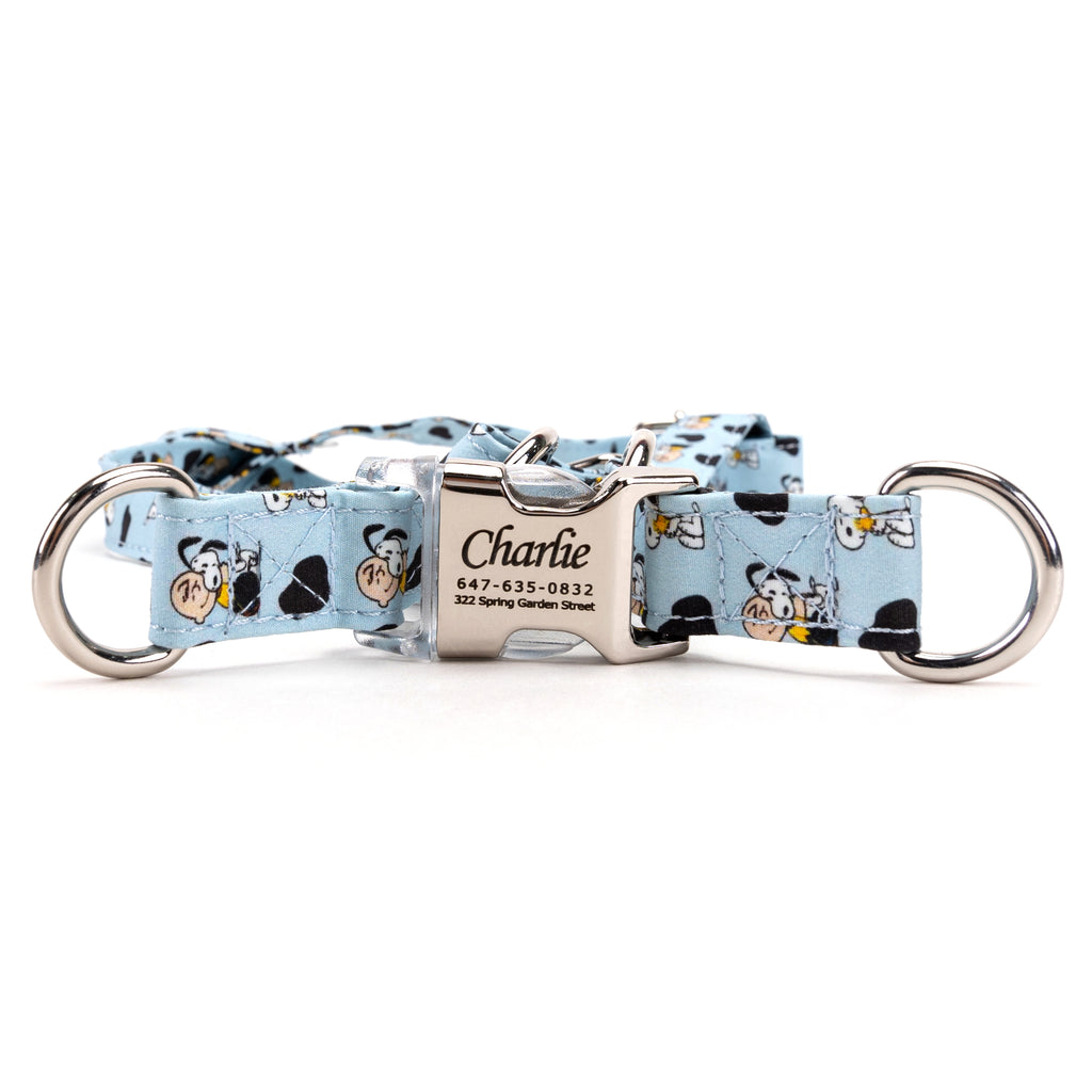 Snoopy Step In Dog Harness Adjustable With Silver Hardware main