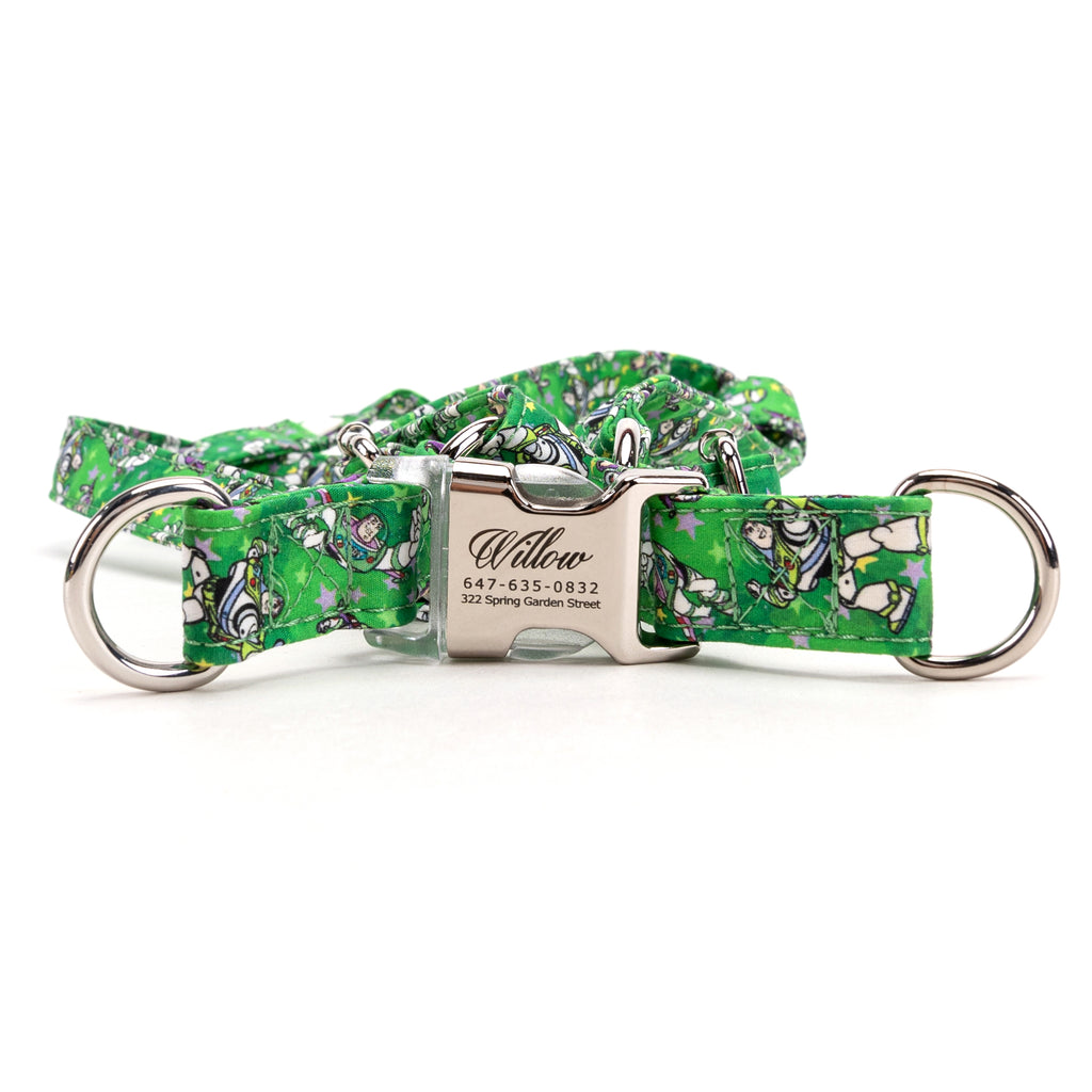 100% Cotton Adjustable Step In Dog Harness Silver Buzz Lightyear main