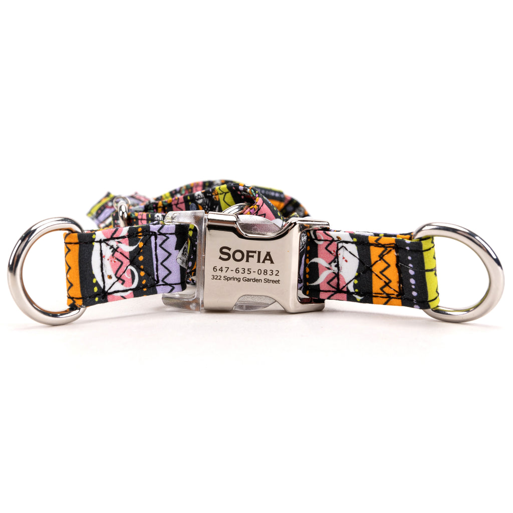 100% Cotton Adjustable Step In Dog Harness Silver The nightmare before Christmas main