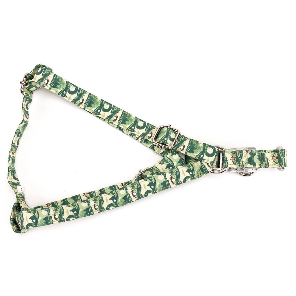 100% Cotton Adjustable Step In Dog Harness Silver The Shire LOTR folded