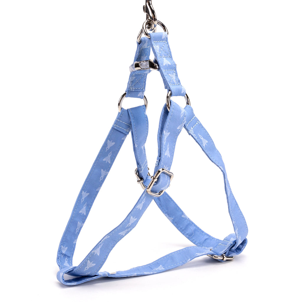 100% Cotton Adjustable Step In Dog Harness Silver Arwin Evenstar LOTR side view