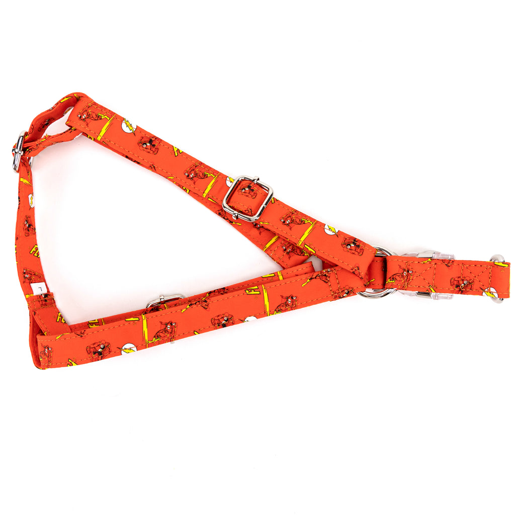 The Flash Step in Dog Harness Organic Cotton Silver folded