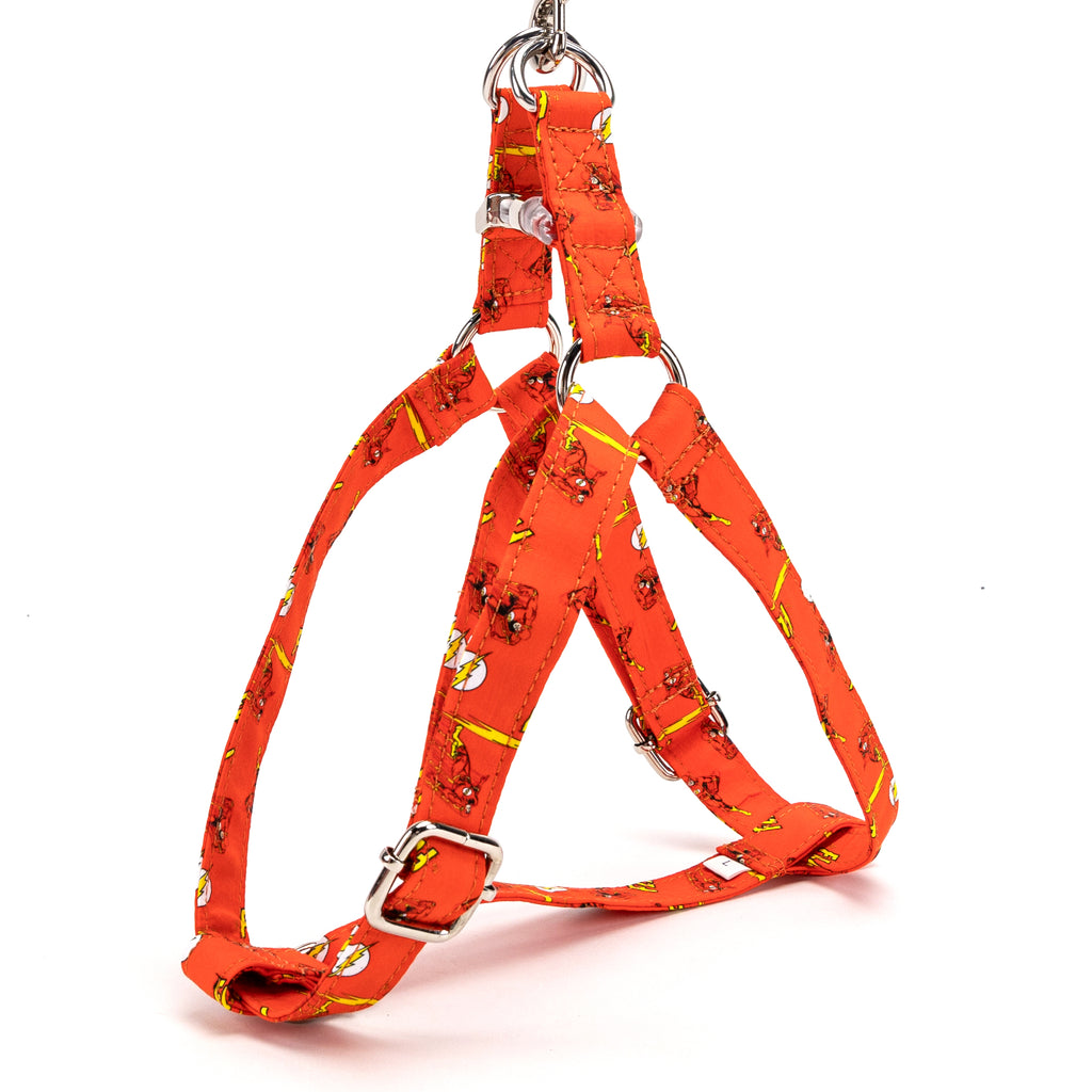 The Flash Step in Dog Harness Organic Cotton Silver side view